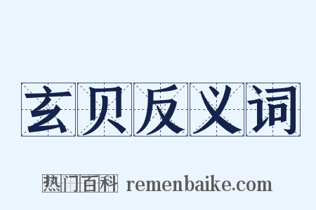 玄贝反义词是什么意思的图片